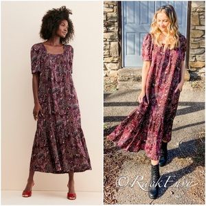 NWT ANTHROPOLOGIE LISABETTA MAXI DRESS IN WINE